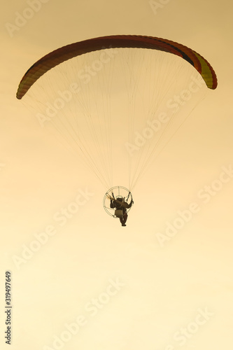 Paraglider with engine
