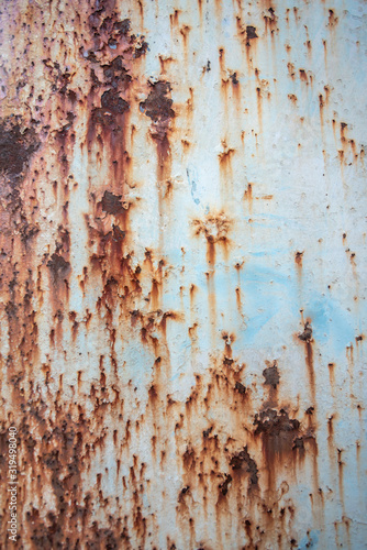 light blue rusty metal background