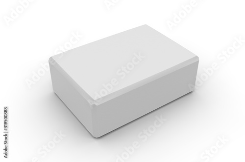 Wallpaper Mural Blank Natural Closed Cell Foam Yoga Block, 3d Render Illustration. Torontodigital.ca