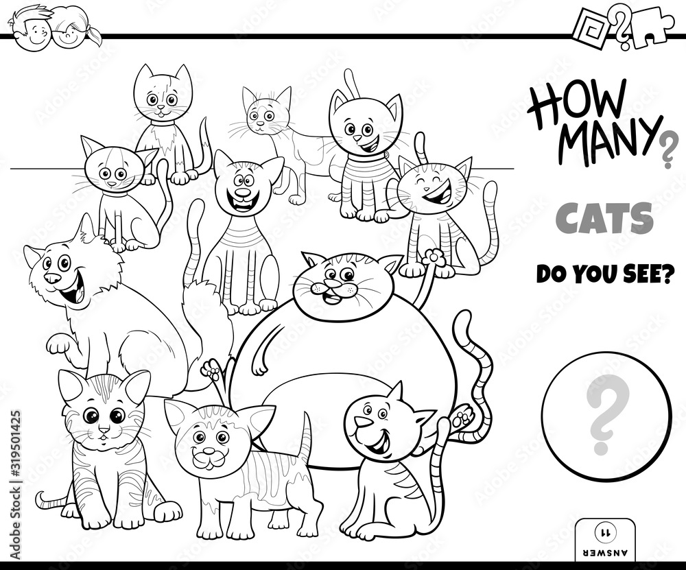 counting cats educational game color book counting cats educational game color book