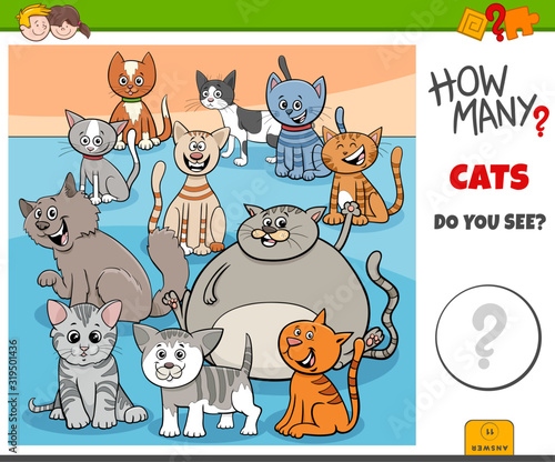 how many cats educational task for kids