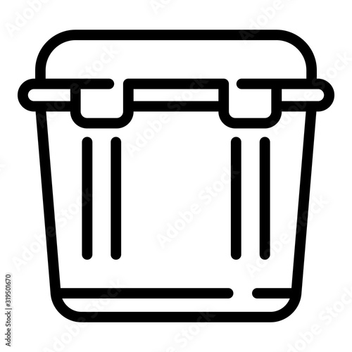 Car portable fridge icon. Outline car portable fridge vector icon for web design isolated on white background
