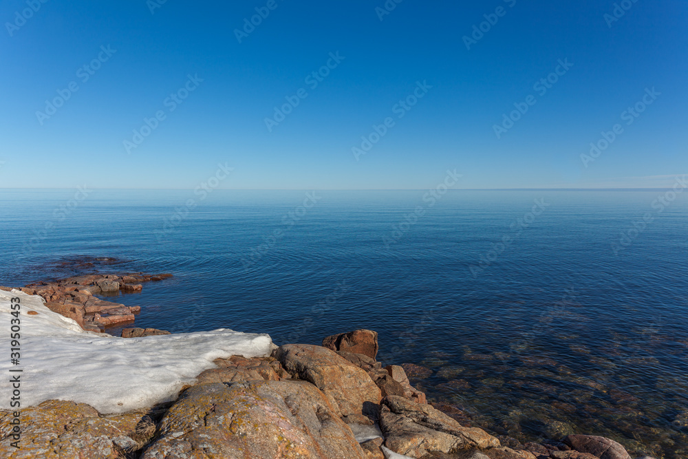 coast of the Baltic sea in a winter season.