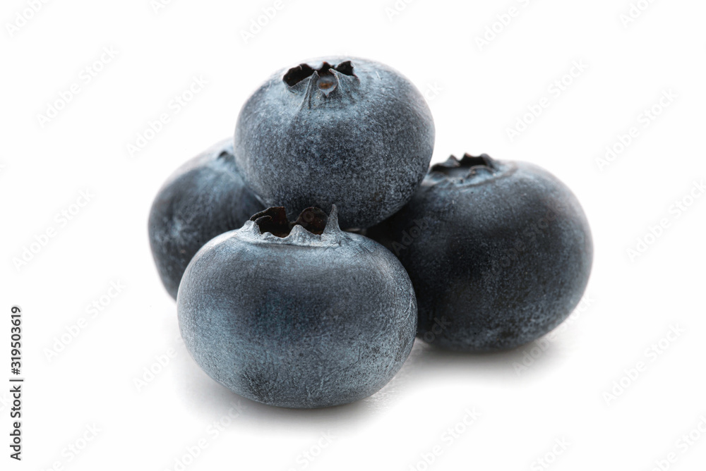 Macro shot blueberries isolated Macro shot blueberries isolated