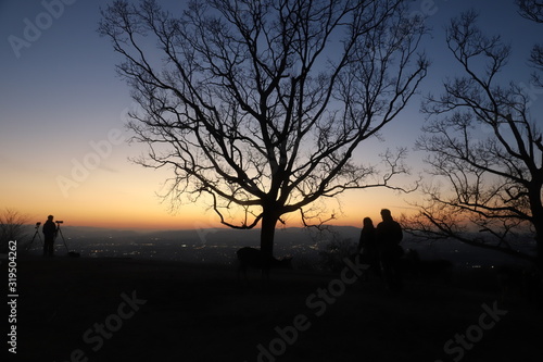 若草山からの夕日