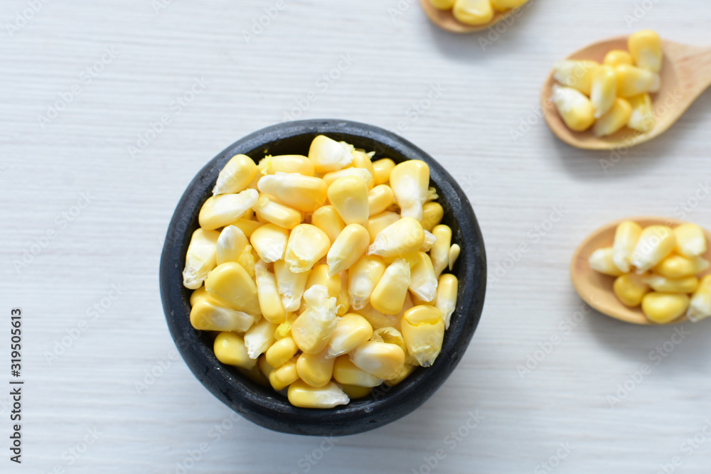 fresh organic corn in leaf, shelled and in pieces fresh organic corn in leaf, shelled and in pieces