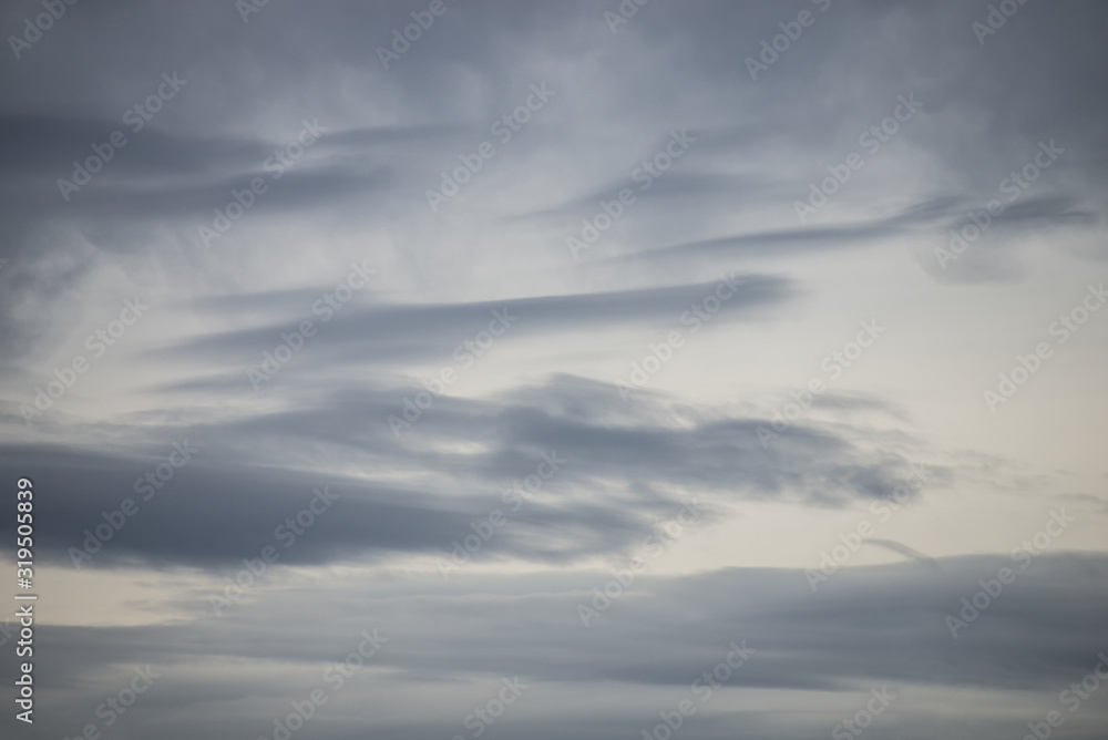 Closeup of grey cloudy sky texture