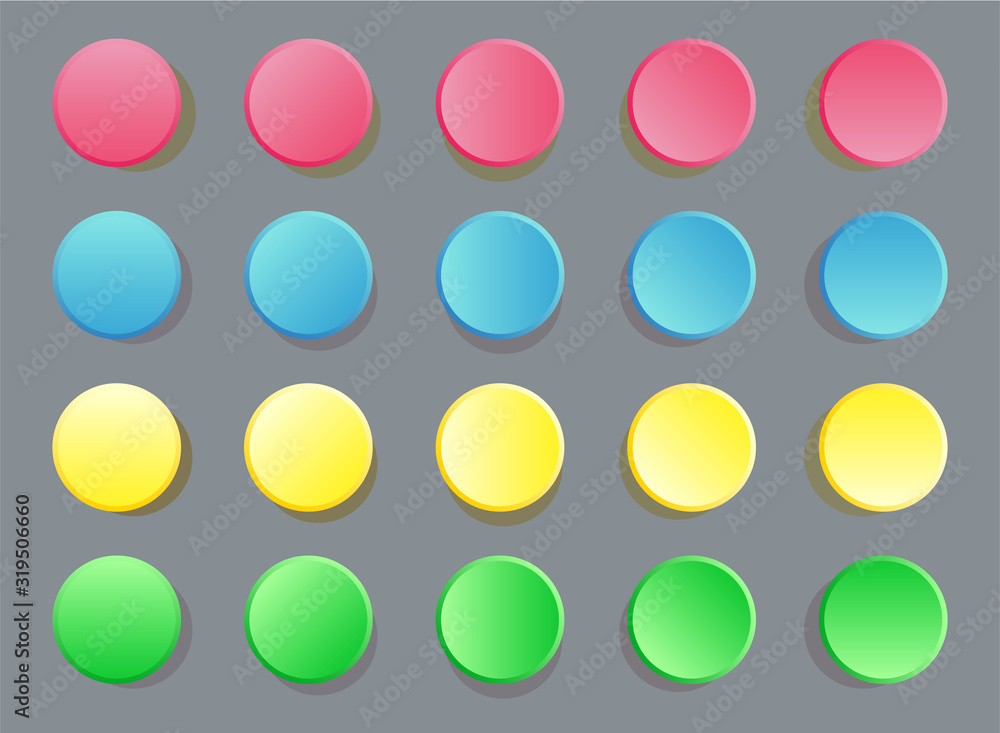 Fun twister game pattern colored circles on grey