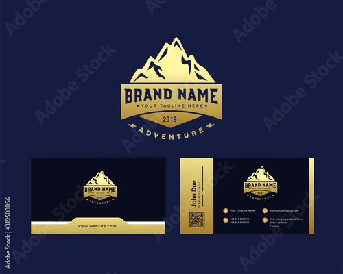 Mountain adventure logo