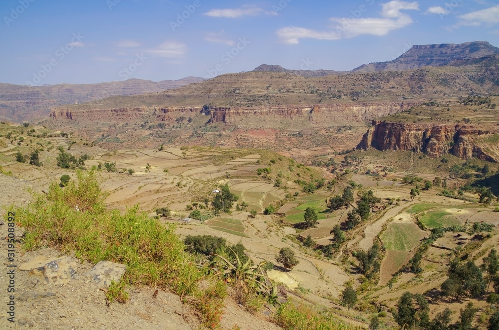 Beautiful african landscape. Ethiopia, Tigray Region