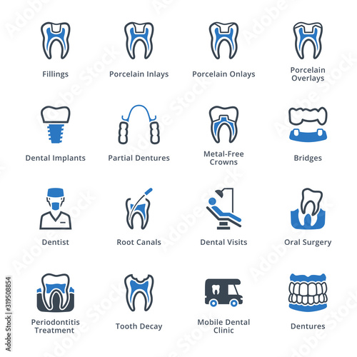 This set contains dental icons (restorative dentistry), that can be used for designing and developing websites, as well as printed materials and presentations.