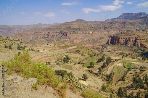 Beautiful african landscape. Ethiopia, Tigray Region