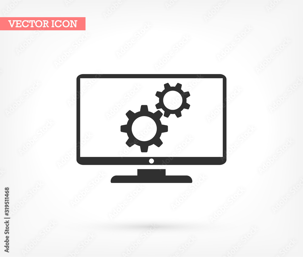 Service monitor vector icon , lorem ipsum Flat design Service monitor vector icon , lorem ipsum Flat design