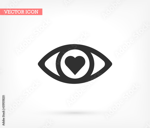 Eye vector icon , lorem ipsum Flat design