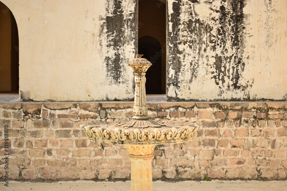 Old Ancient Water Dry  Fountain 