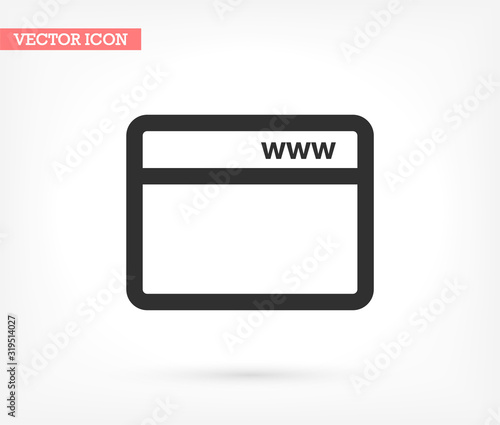 Webpage vector icon , lorem ipsum Flat design