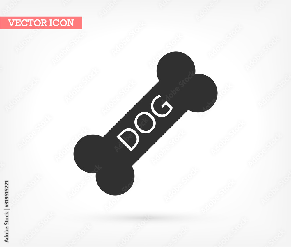 Dog bone vector icon , lorem ipsum Flat design Dog bone vector icon , lorem ipsum Flat design