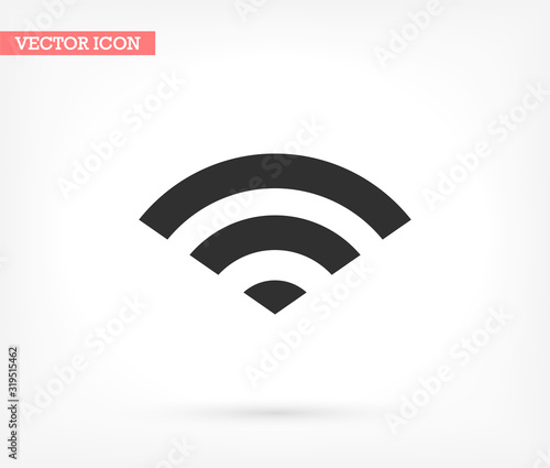 Wi-Fi vector icon , lorem ipsum Flat design