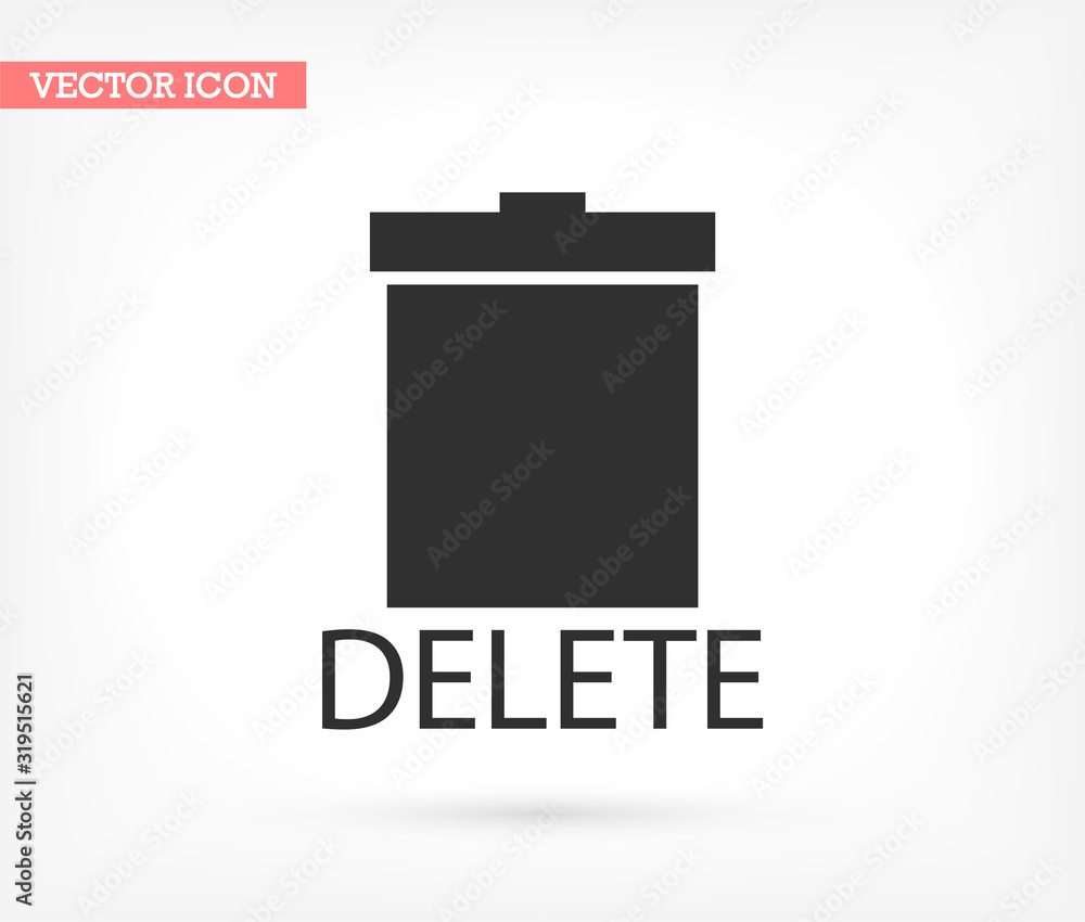 Trash vector icon , lorem ipsum Flat design Trash vector icon , lorem ipsum Flat design