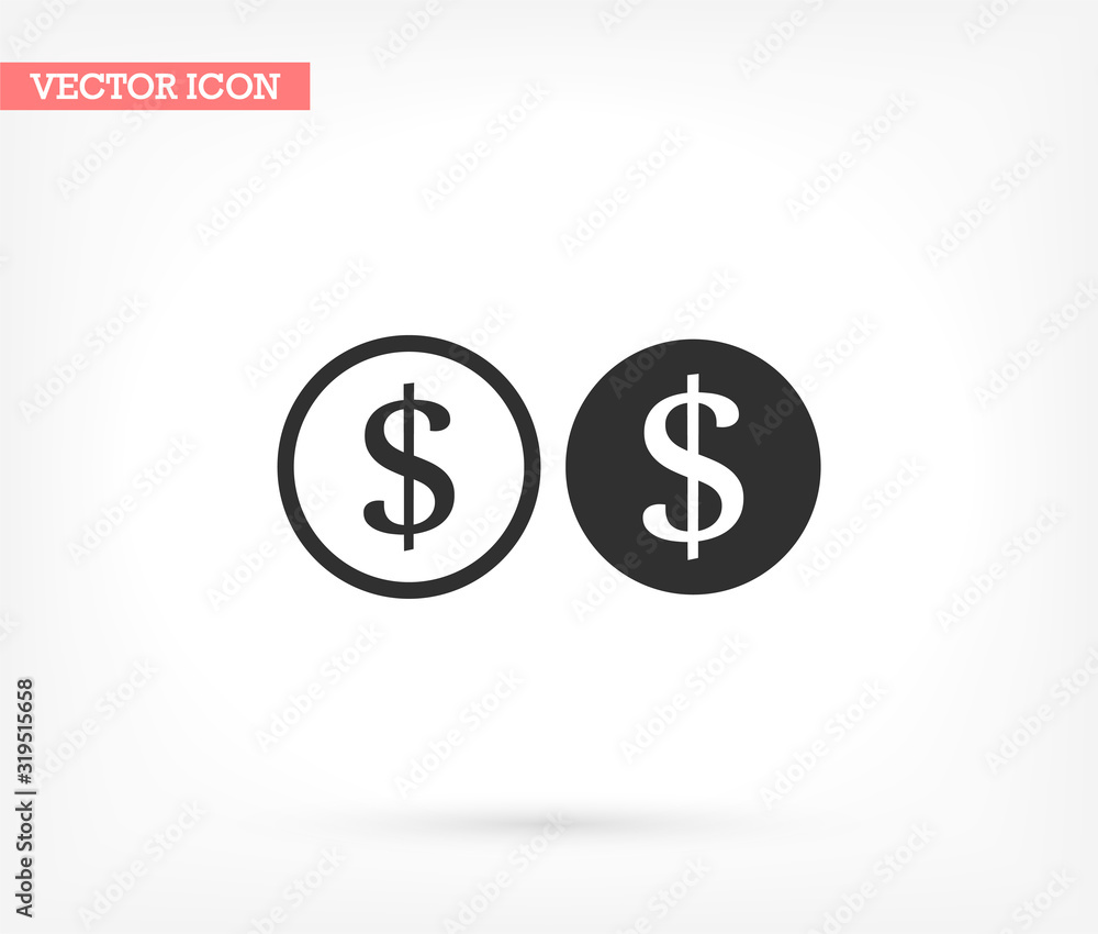 Dollar vector icon , lorem ipsum Flat design Dollar vector icon , lorem ipsum Flat design