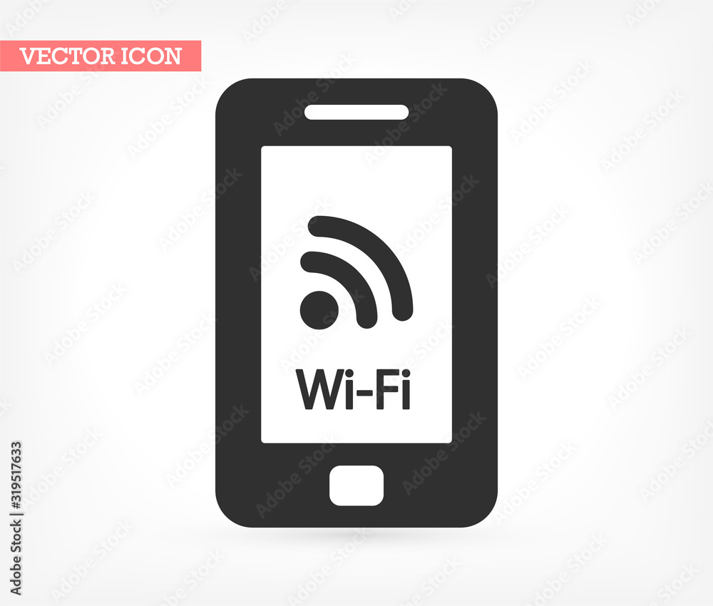 Telephone and Wi fi vector icon , lorem ipsum Flat design Telephone and Wi fi vector icon , lorem ipsum Flat design