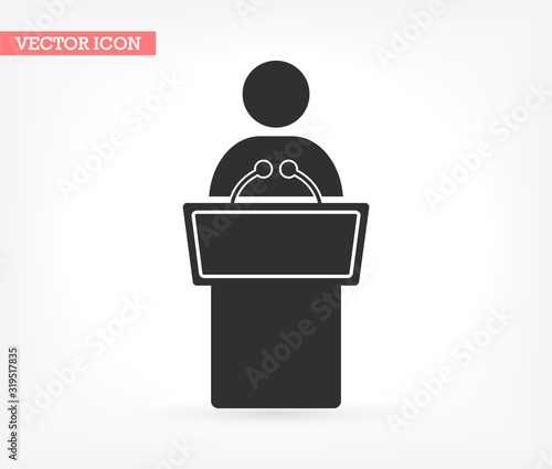 Settings vector icon , lorem ipsum Flat design