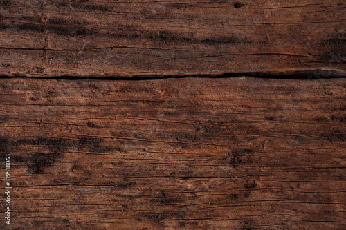Old wooden boards texture, retro. Antique wood table and floor surface. Vintage desk structure wallpaper. Rustic wood plank background - copy space, banner.