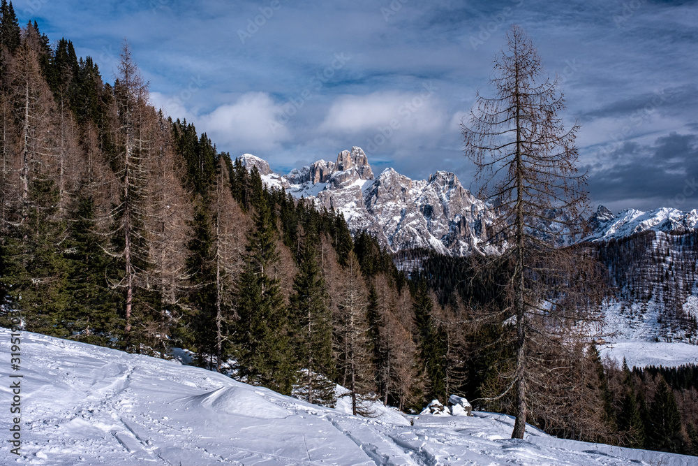 Dolomiti, paesaggio invernale