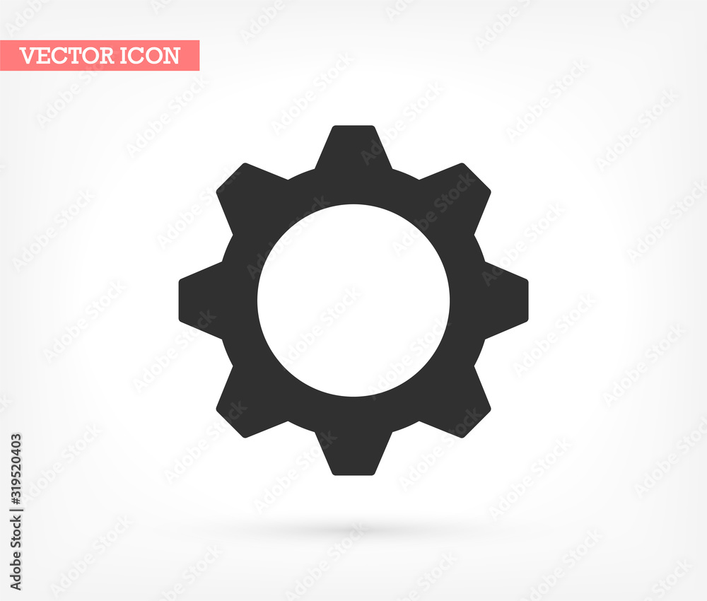 Man and cog vector icon , lorem ipsum Flat design Man and cog vector icon , lorem ipsum Flat design