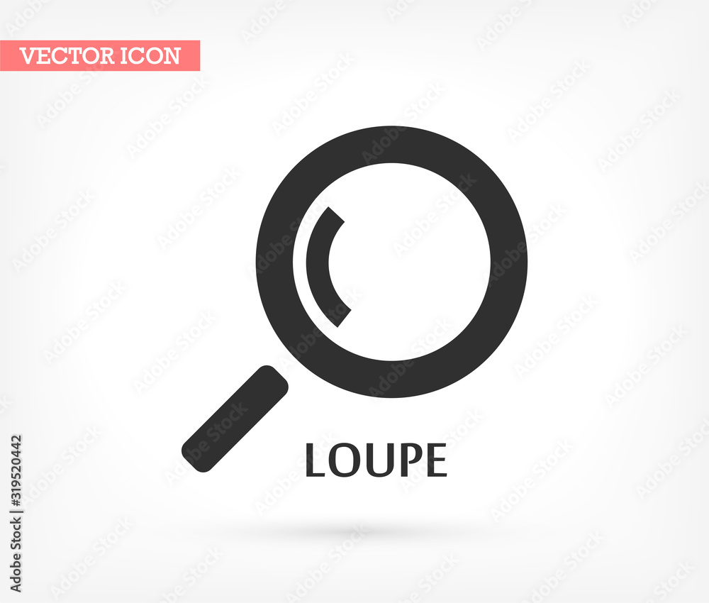 Magnifier with a man vector icon , lorem ipsum Flat design Magnifier with a man vector icon , lorem ipsum Flat design