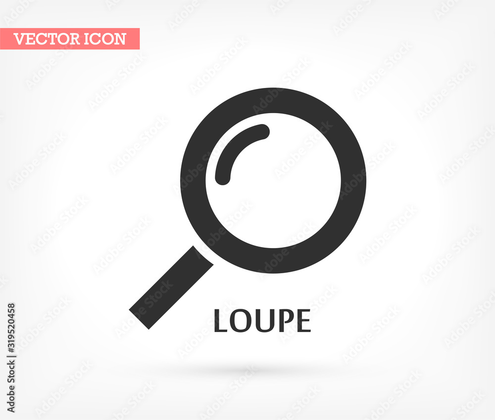 Magnifier with a man vector icon , lorem ipsum Flat design Magnifier with a man vector icon , lorem ipsum Flat design