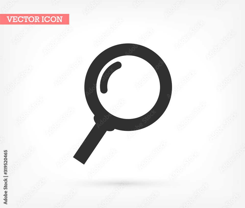 Magnifier with a man vector icon , lorem ipsum Flat design Magnifier with a man vector icon , lorem ipsum Flat design