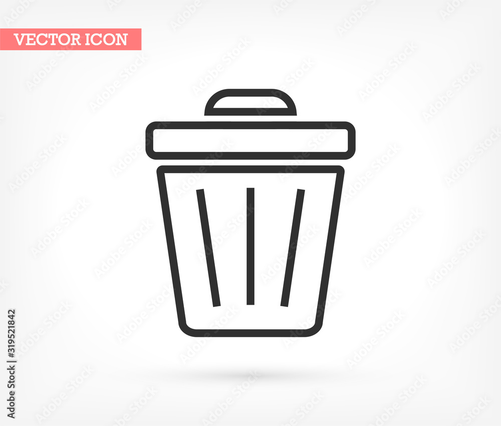Trash vector icon , lorem ipsum Flat design Trash vector icon , lorem ipsum Flat design