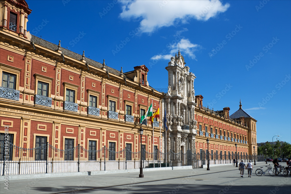 The Palace of San Telmo (Palacio de San Telmo), formerly the Universidad de Mareantes (a university for navigators), now is the seat of the presidency of the Andalusian Government, Seville, Spain.