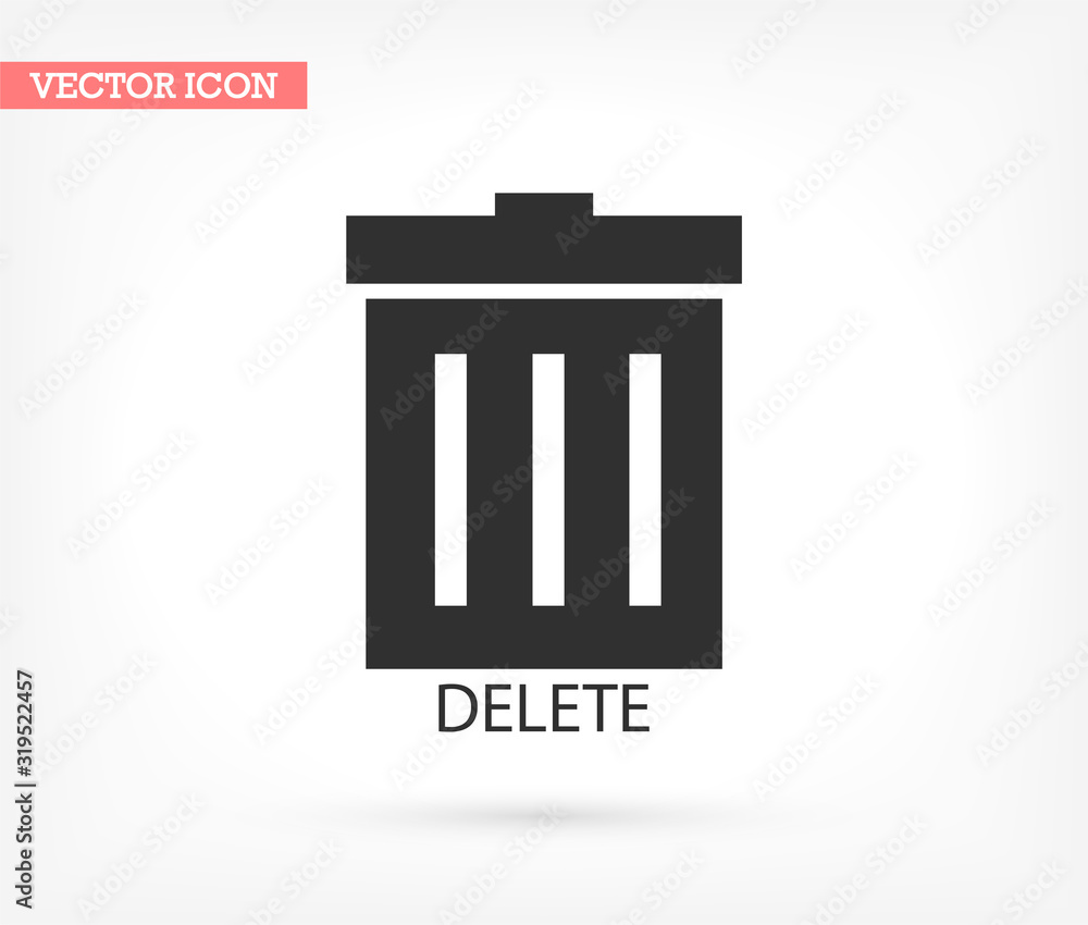 Trash vector icon , lorem ipsum Flat design Trash vector icon , lorem ipsum Flat design