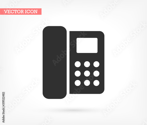 Home phone vector icon , lorem ipsum Flat design