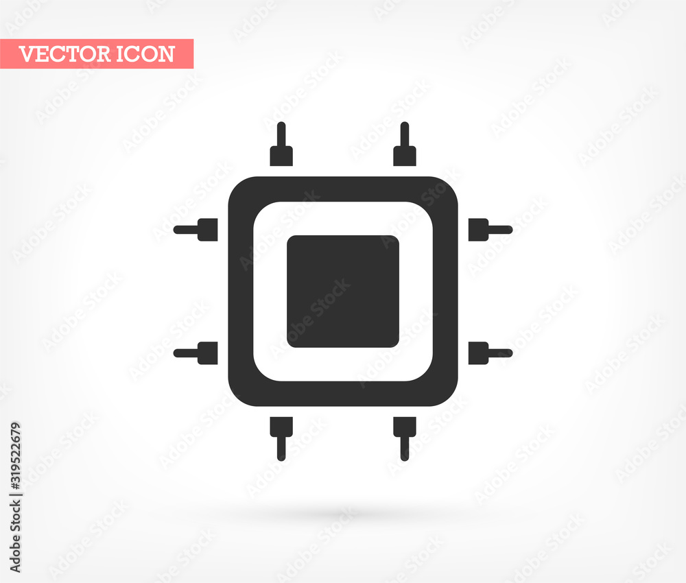 Cpu vector icon , lorem ipsum Flat design Cpu vector icon , lorem ipsum Flat design