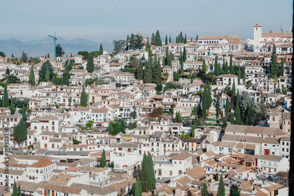 chopped view of a modern city with white houses