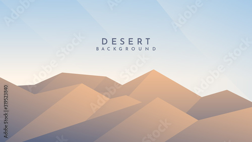 Minimalist vector illustration. Low poly design. Polygonal mountains. Website or game template. Flat wallpaper. Cartoon background. Simple backdrop. Travel and tourism concept banner. Wilderness