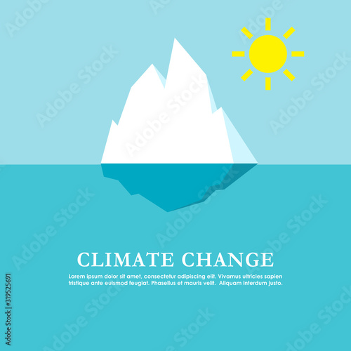 Climate change vector poster design
