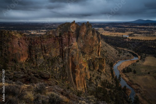 Smith Rock State Park on a Cloudy Day - Bend Oregon