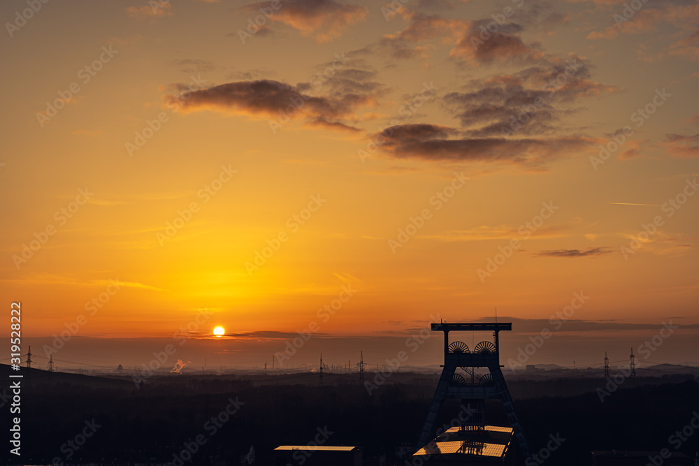 coal mine ewald germany sunset coal mine ewald germany sunset