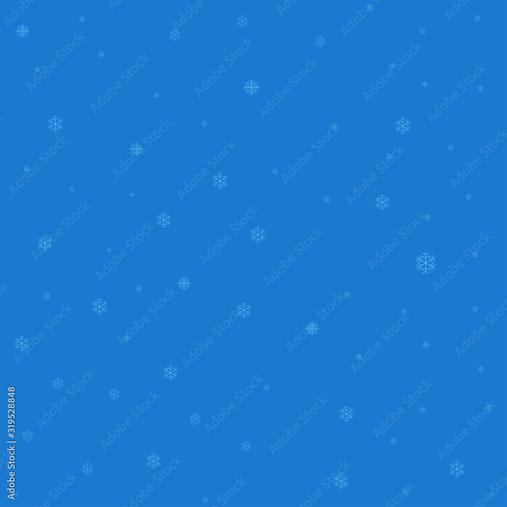 Christmas falling snowflake vector isolated on blue background. Snowflake decoration effect. Xmas snow flake pattern. Magic white snowfall texture. Winter snowstorm illustration. Christmas falling snowflake vector isolated on blue background. Snowflake decoration effect. Xmas snow flake pattern. Magic white snowfall texture. Winter snowstorm illustration.