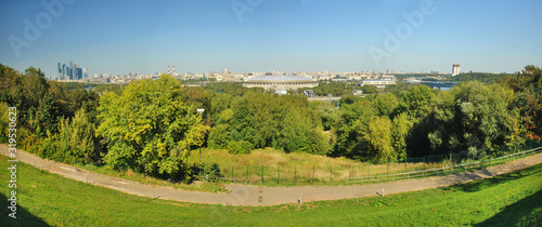 Panorama Moskwy ze Wzgórz Worobiowych
