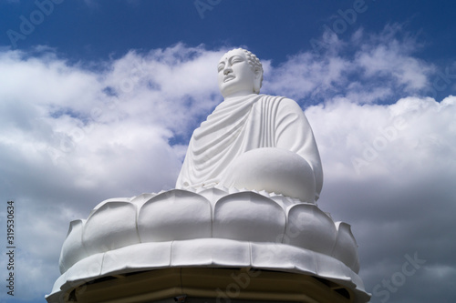 buddha statue against the sky in vietnam