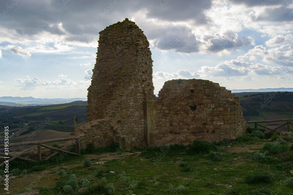 Vista delle rovine del castello di Las Plassas