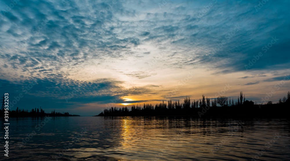  beautiful sunset on the Volga