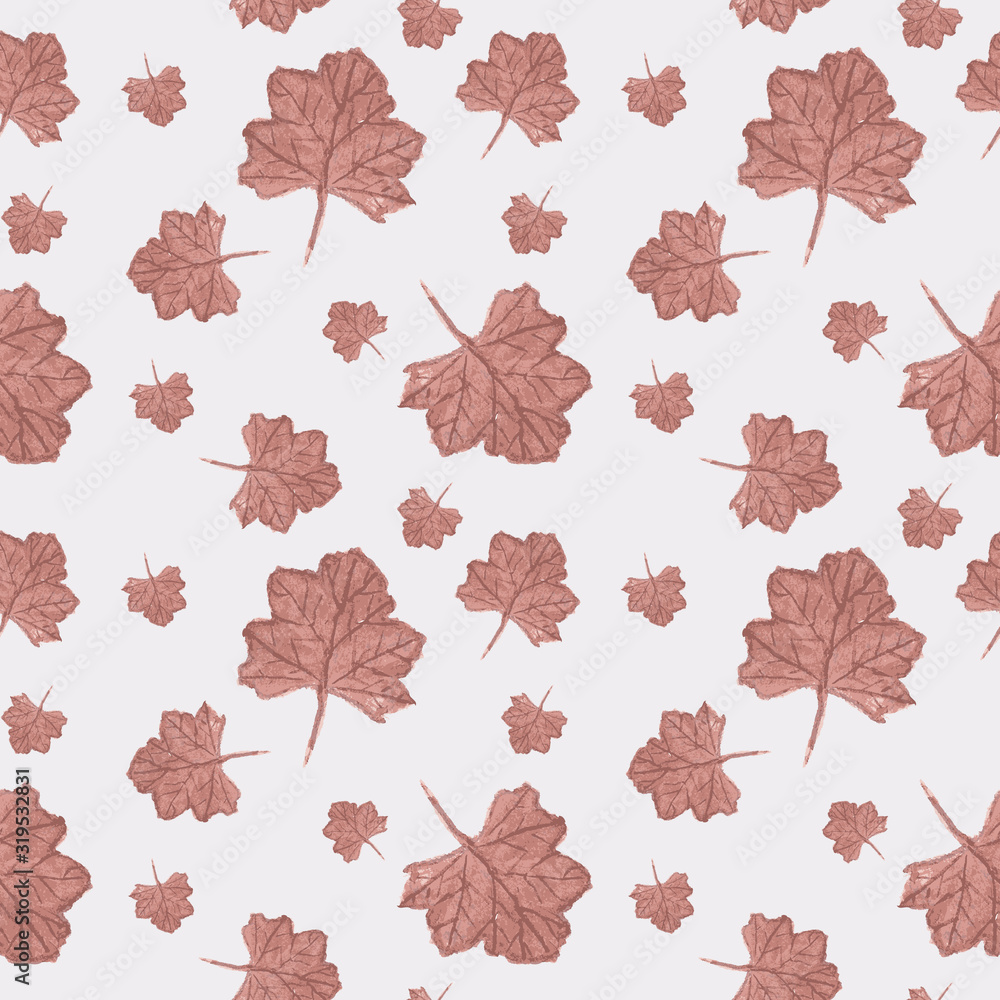 Seamless Pattern with Leaves. Autumn Leaves.