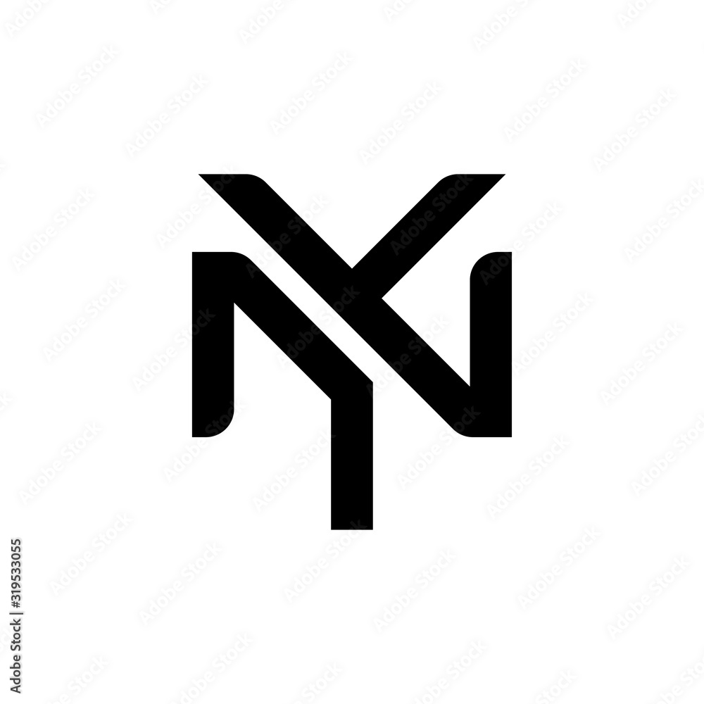 NY Initial Letter Logo Template NY Initial Letter Logo Template