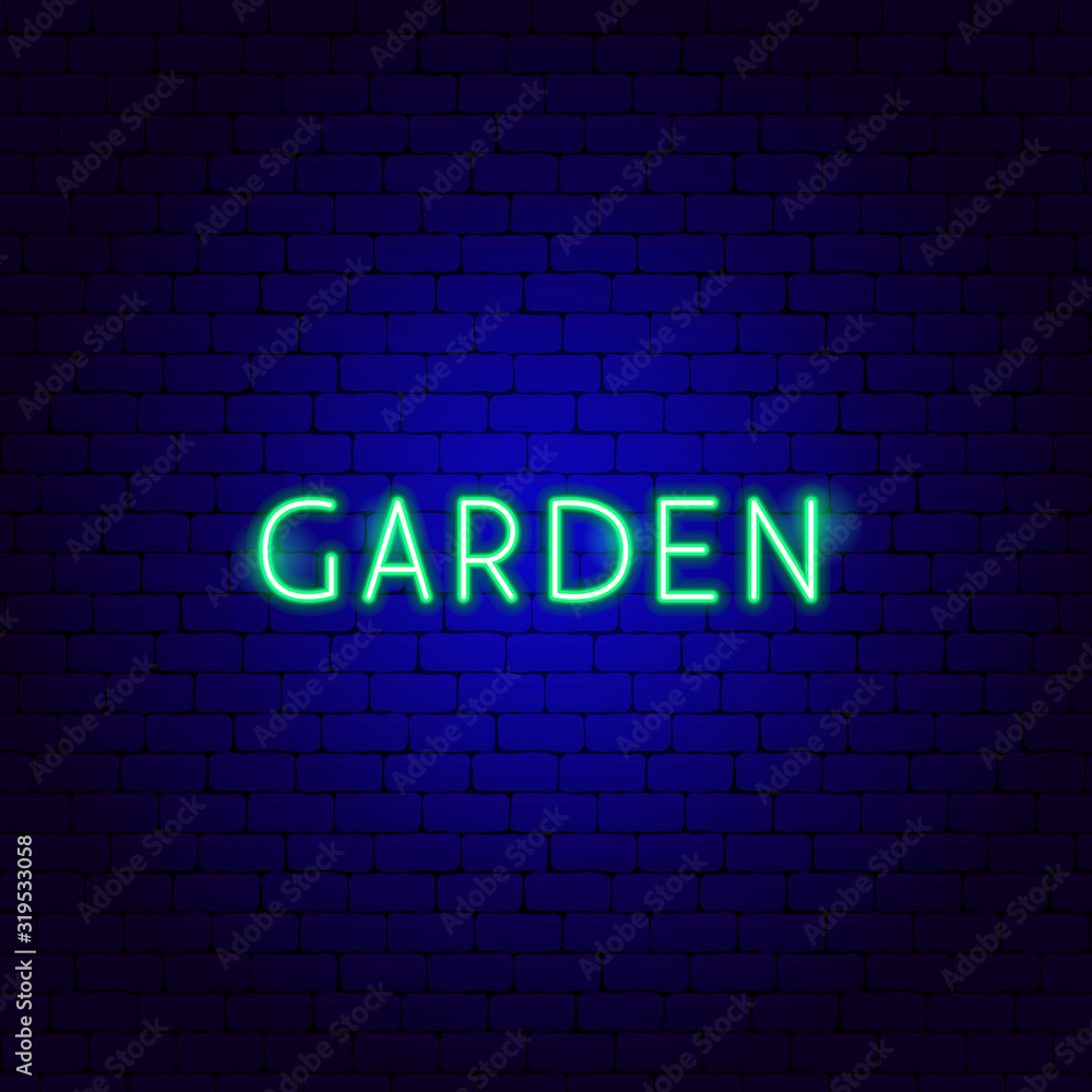 Garden Neon Text Garden Neon Text
